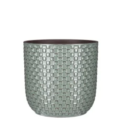 Bloempotten Voor Binnen-Mica Decorations Daan Bloempot - H20,5 x Ø21,5 cm - Groen