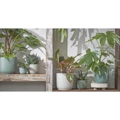 Mica Decorations Daan Bloempot - H17,5 x Ø19 cm - Wit