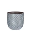 Bloempotten Voor Binnen-Mica Decorations Daan Bloempot - H17,5 x Ø19 cm - Blauw