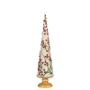 Kerstbomen-Mica Decorations Decoratie Kerstboom - H55 x Ø12 cm - Mangohout - Rood