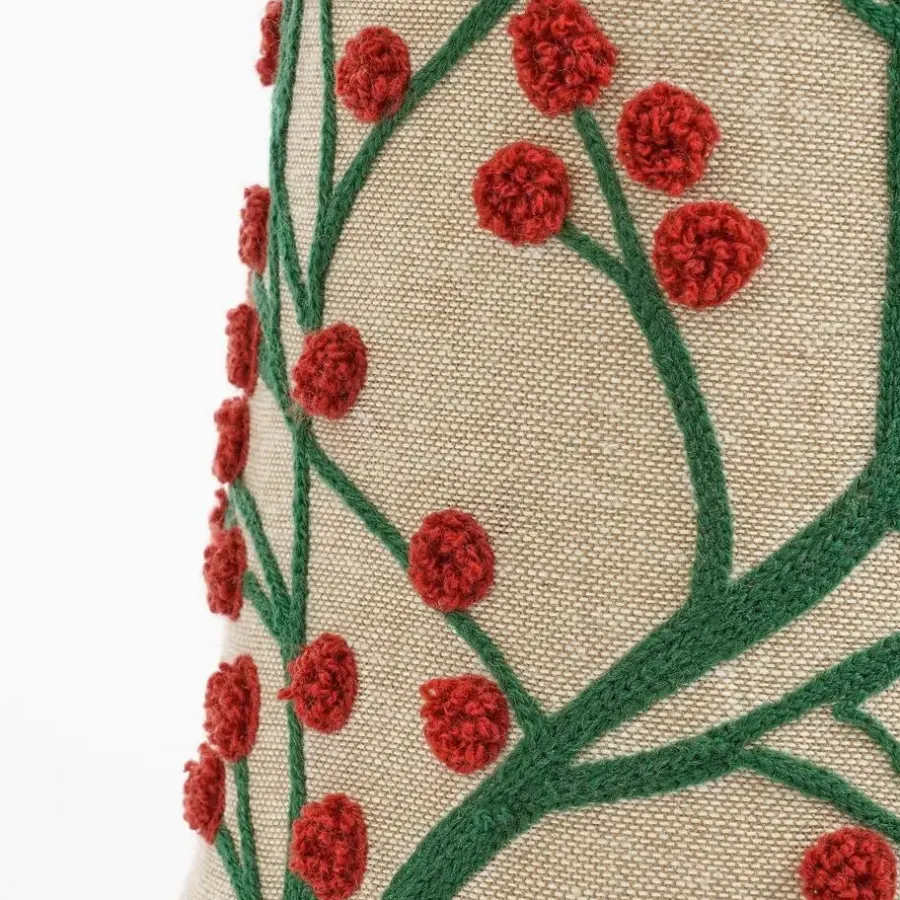 Kerstbomen-Mica Decorations Decoratie Kerstboom - H55 x Ø12 cm - Mangohout - Rood