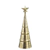 Mica Decorations Decoratie Kerstboom - H36 x Ø11 cm - Aluminium - Goud
