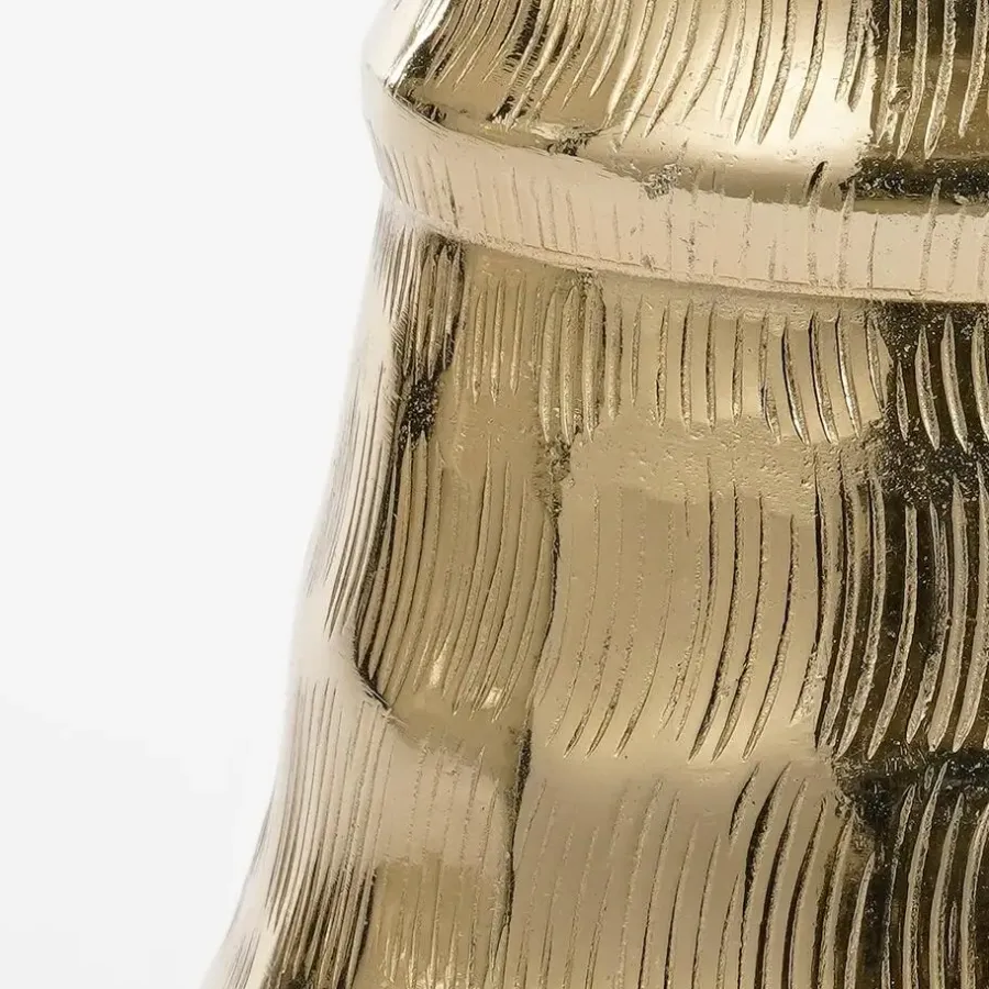 Mica Decorations Decoratie Kerstboom - H36 x Ø11 cm - Aluminium - Goud