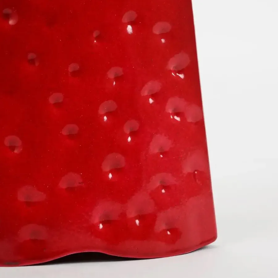 Mica Decorations Decoratie Kerstboom - L18 x B9 x H91 cm - IJzer - Rood