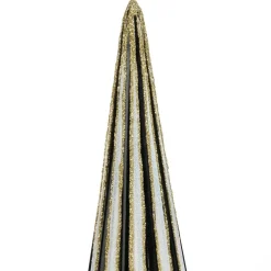 Mica Decorations Decoratie Kerstboom - H40 x Ø9 cm - Glas - Wit, Zwart