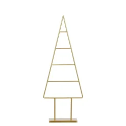 Mica Decorations Decoratie Kerstboom - L34 x B12 x H90 cm - IJzer - Goud