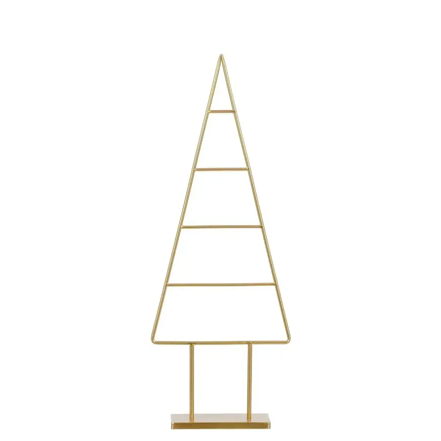 Mica Decorations Decoratie Kerstboom - L34 x B12 x H90 cm - IJzer - Goud