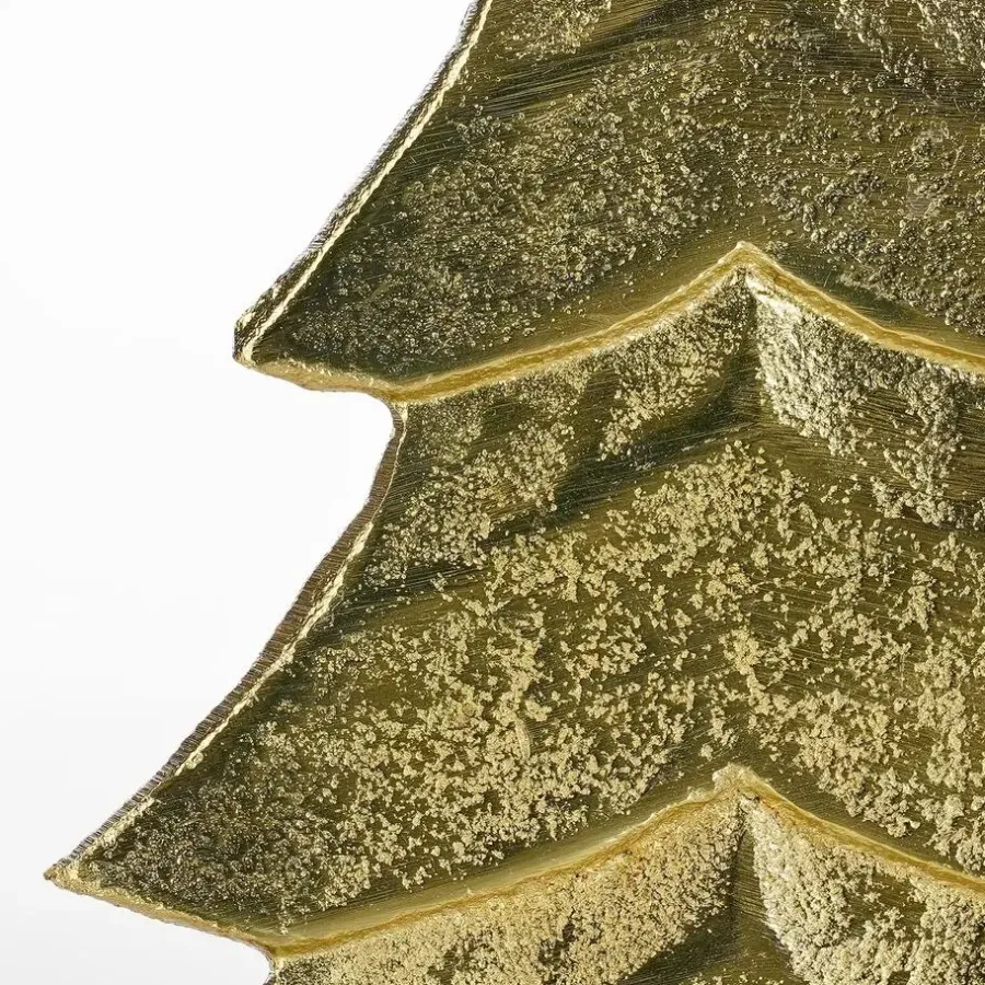 Kerstbomen-Mica Decorations Decoratie Kerstboom - L18 x B7 x H32 cm - Champagne