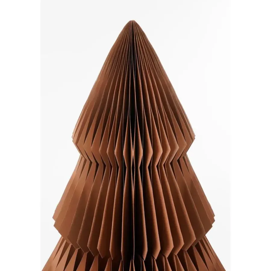 Kerstbomen-Mica Decorations Decoratie Kerstboom - H152 x Ø104 cm - Papier - Bruin