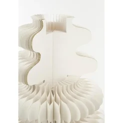 Kerstbomen-Mica Decorations Decoratie Kerstboom - H153 x Ø104 cm - Papier - Wit