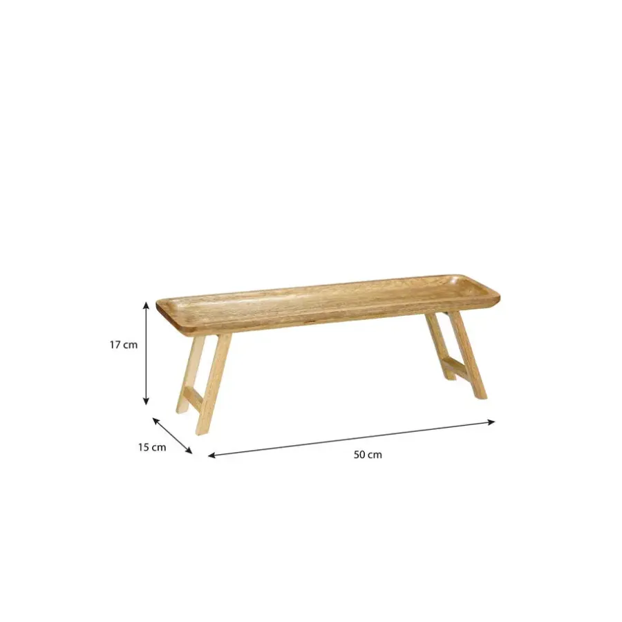 Mica Decorations Duko Dienblad - L50 x B15 x H17 cm - Hout - Bruin