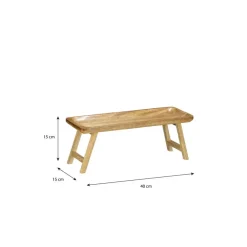 Mica Decorations Duko Dienblad - L40 x B15 x H15 cm - Hout - Bruin