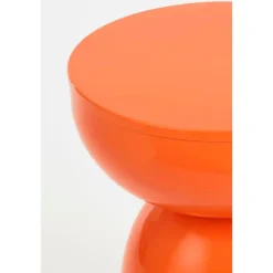 Mica Decorations Elliot Bijzettafel - H45 x Ø32 cm - IJzer - Oranje