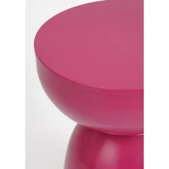 Mica Decorations Elliot Bijzettafel - H45 x Ø32 cm - IJzer - Fuchsia