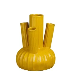 Vazen-Mica Decorations Felipe Tulpenvaas - H27 x Ø20 cm - Keramiek - Geel