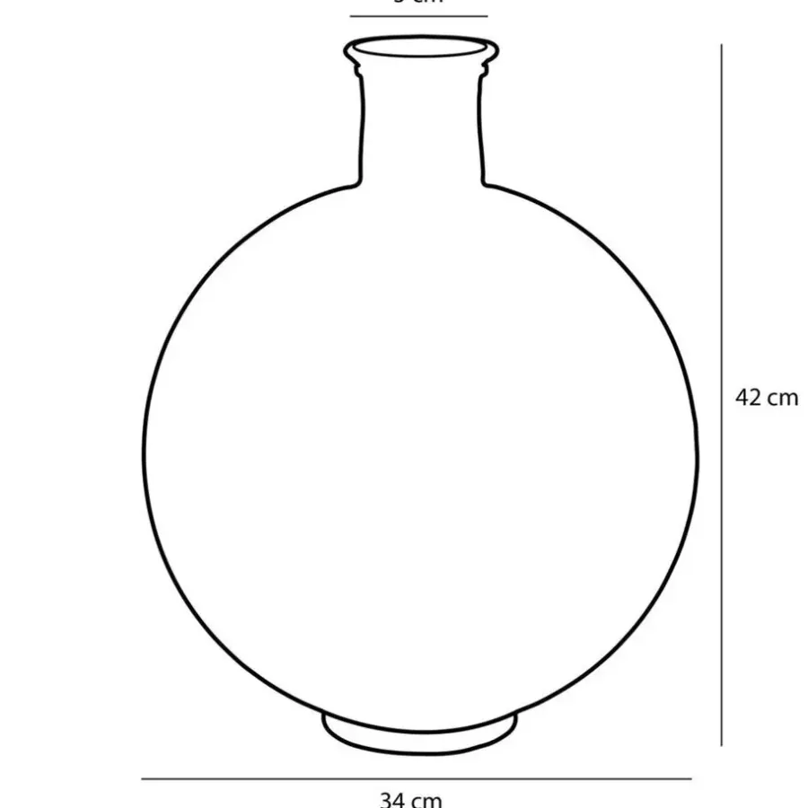 Vazen-Mica Decorations Firenza Fles Vaas - H42 x Ø34 cm - Lichtroze