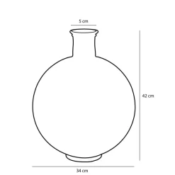 Vazen-Mica Decorations Firenza Fles Vaas - H42 x Ø34 cm - Lichtroze