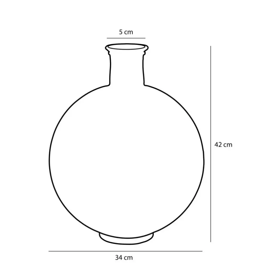 Vazen-Mica Decorations Firenza Fles Vaas - H42 x Ø34 cm - Lichtroze