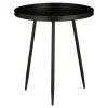 Bijzettafels-Mica Decorations Flores Bijzettafel - H44 x Ø40 cm - Zwart