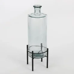 Vazen-Mica Decorations Guan Glazen Fles - H40 x Ø15 cm - Transparant