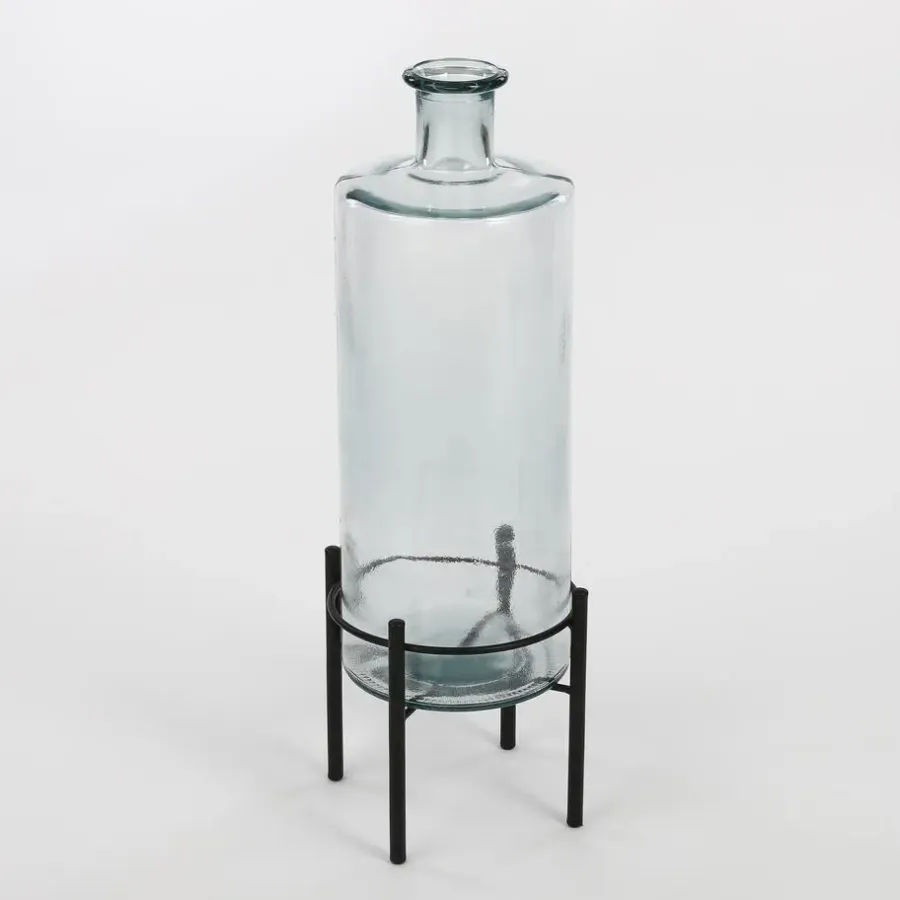 Vazen-Mica Decorations Guan Glazen Fles - H40 x Ø15 cm - Transparant