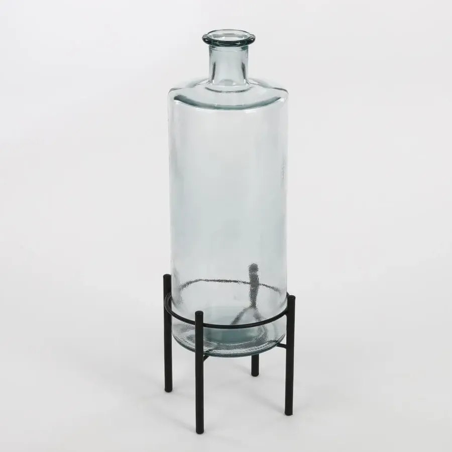 Vazen-Mica Decorations Guan Glazen Fles - H40 x Ø15 cm - Transparant