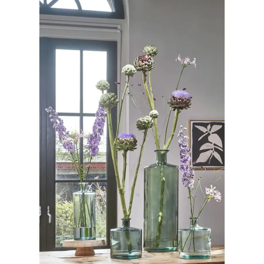 Vazen-Mica Decorations Guan Glazen Fles - H40 x Ø15 cm - Transparant