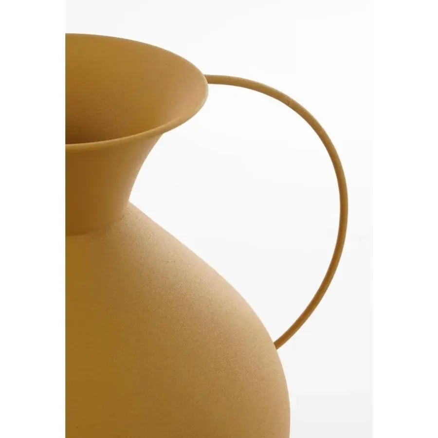 Vazen-Mica Decorations Gyge Vaas - L30 x B24 x H37 cm - Metaal - Geel