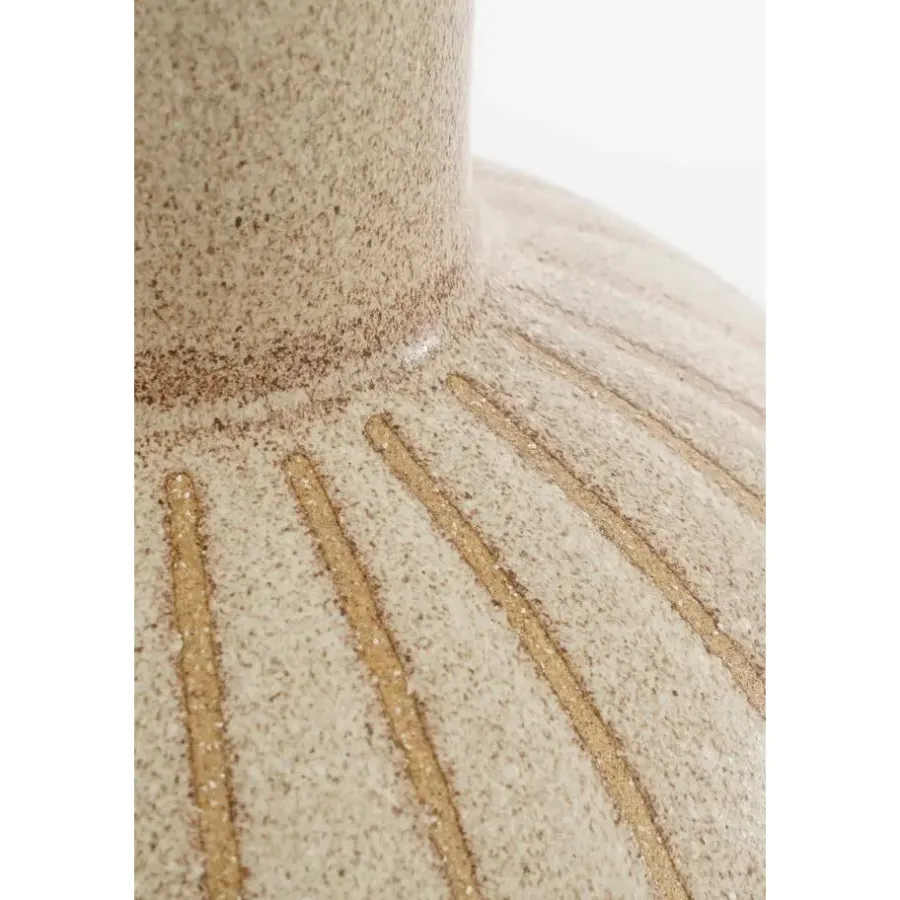 Vazen-Mica Decorations Holm Vaas - H52 x Ø34 cm - Keramiek - Crème