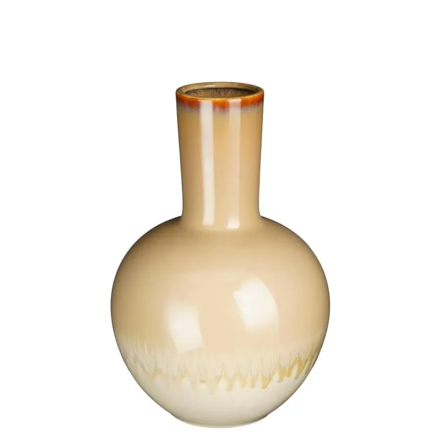 Mica Decorations Holm Vaas - H42 x Ø27,5 cm - Keramiek - Crème
