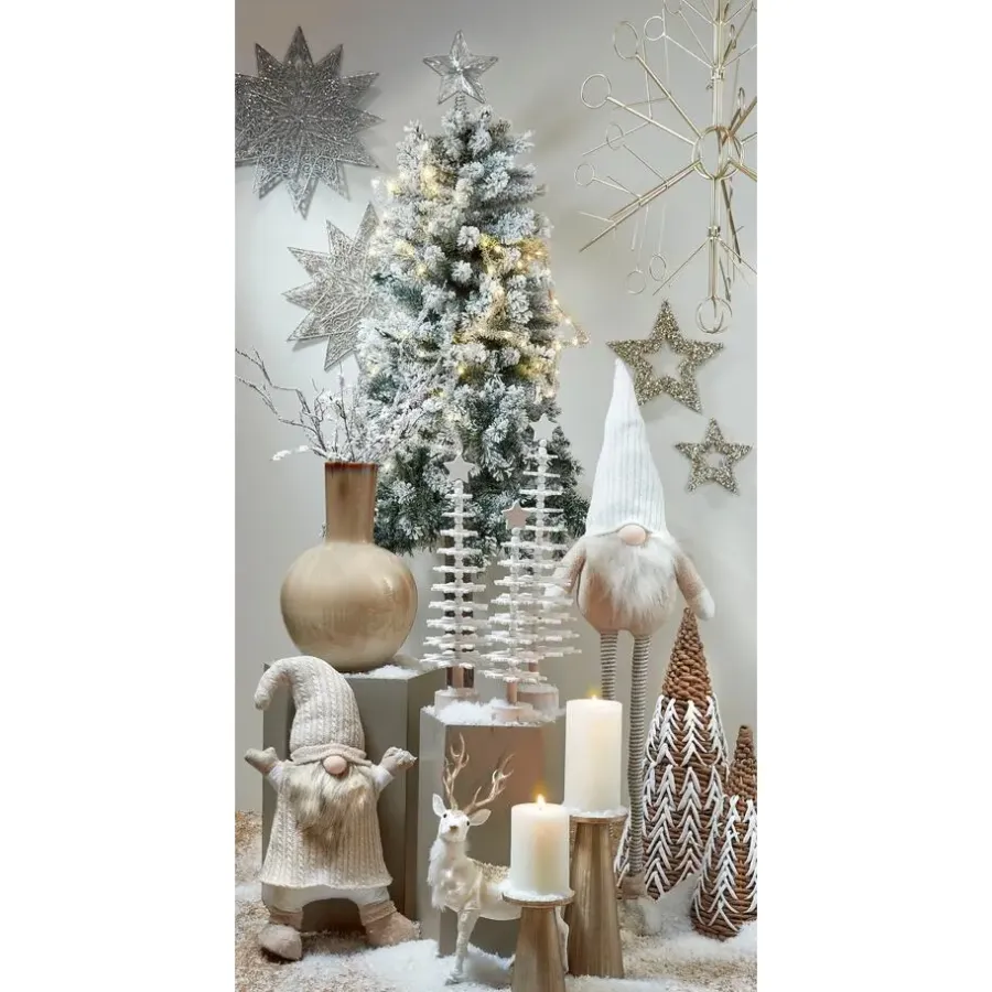 Mica Decorations Holm Vaas - H42 x Ø27,5 cm - Keramiek - Crème