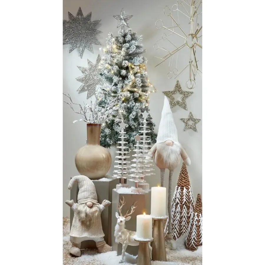 Mica Decorations Holm Vaas - H42 x Ø27,5 cm - Keramiek - Crème