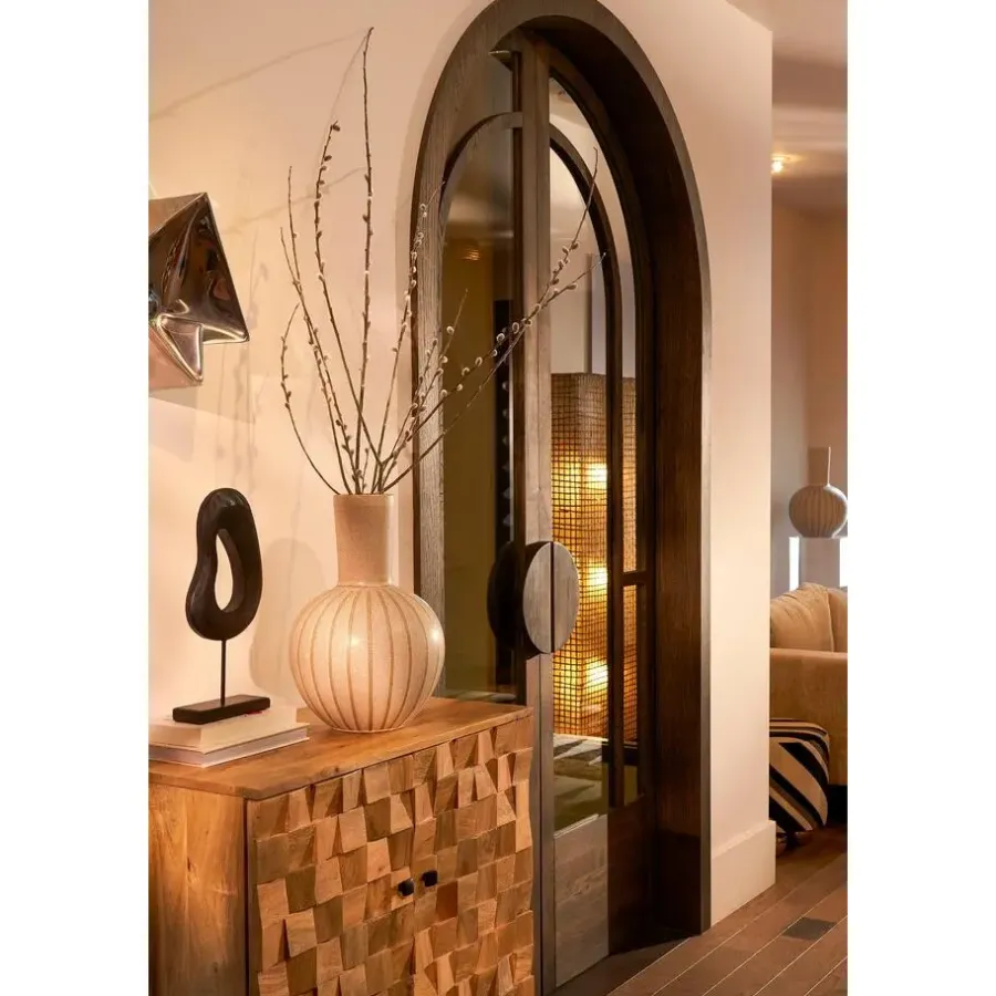 Mica Decorations Holm Vaas - H42 x Ø27,5 cm - Keramiek - Crème
