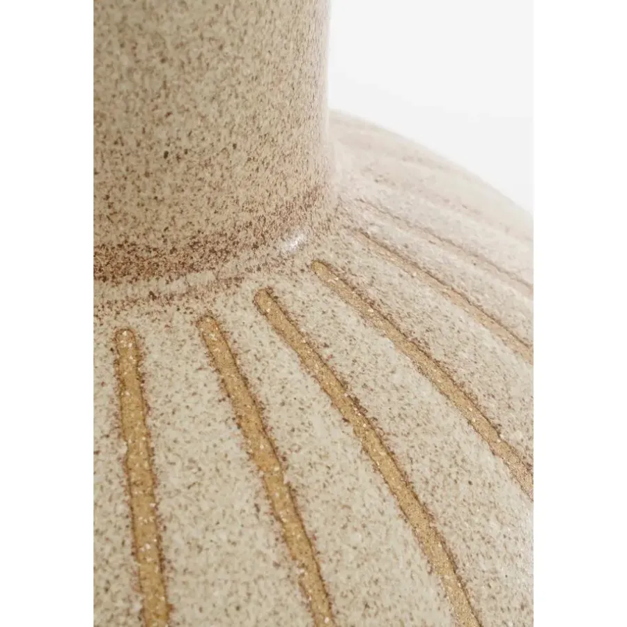 Mica Decorations Holm Vaas - H42 x Ø27,5 cm - Keramiek - Crème