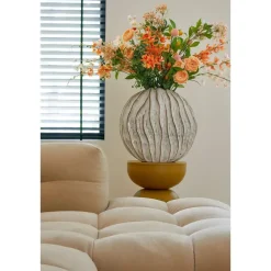 Vazen-Mica Decorations Jovi Vaas - L43 x B23 x H41 cm - Keramiek - Wit