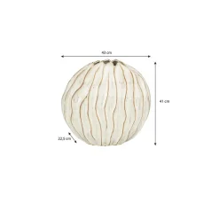 Vazen-Mica Decorations Jovi Vaas - L43 x B23 x H41 cm - Keramiek - Wit