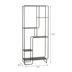 Wandrekken-Mica Decorations Jules Open kast - L76 x B30 x H178 cm - Zwart