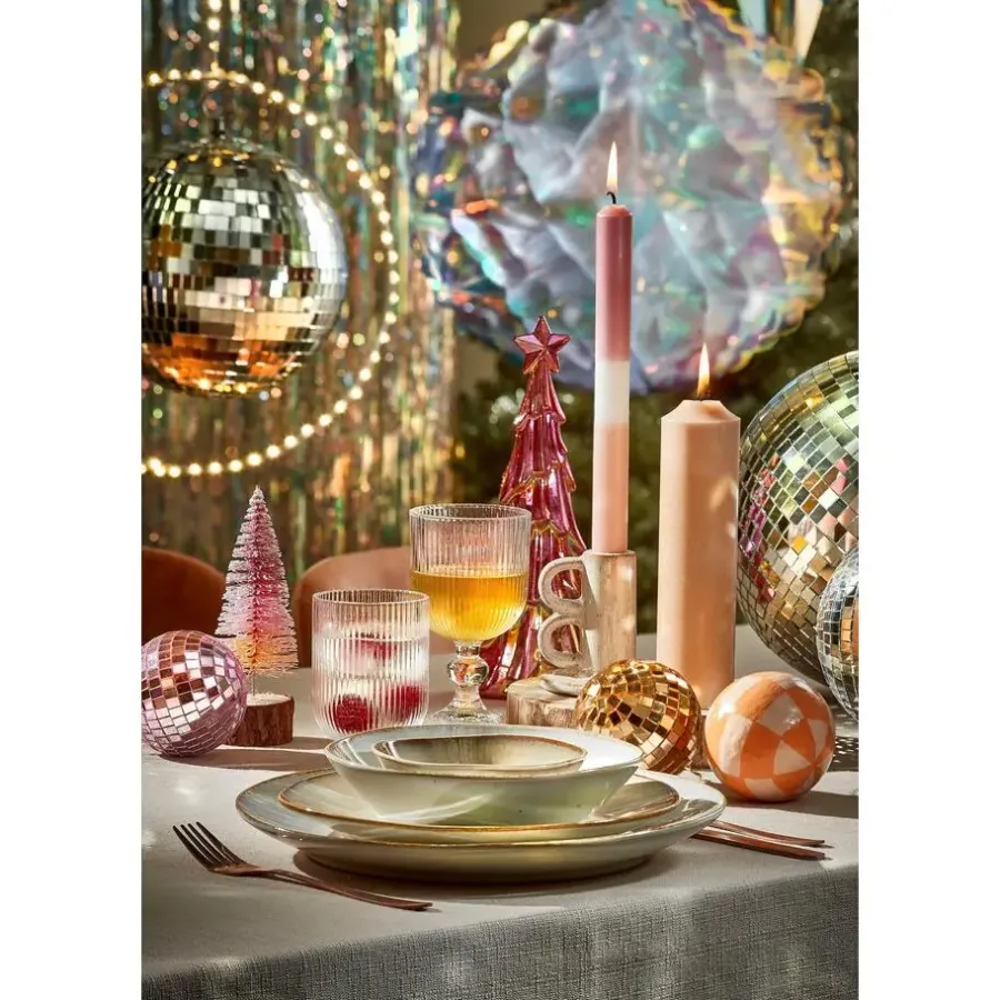 Mica Decorations Kerst Discobal - Ø25 cm - Zilver