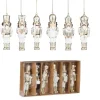 Mica Decorations Kerst Ornament Notenkraker - Set 6 stuks - Goud
