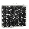 Kerstdecoratie-Mica Decorations Kerstballen Set - 60 Stuks - Zwart