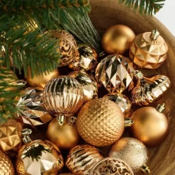 Kerstballen-Mica Decorations Kerstballen Set - 60 Stuks - Koper