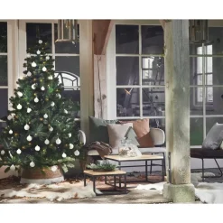 Kerstdecoratie-Mica Decorations Kerstboomrok H26 x Ø58 cm Zeegras Gebroken Wit