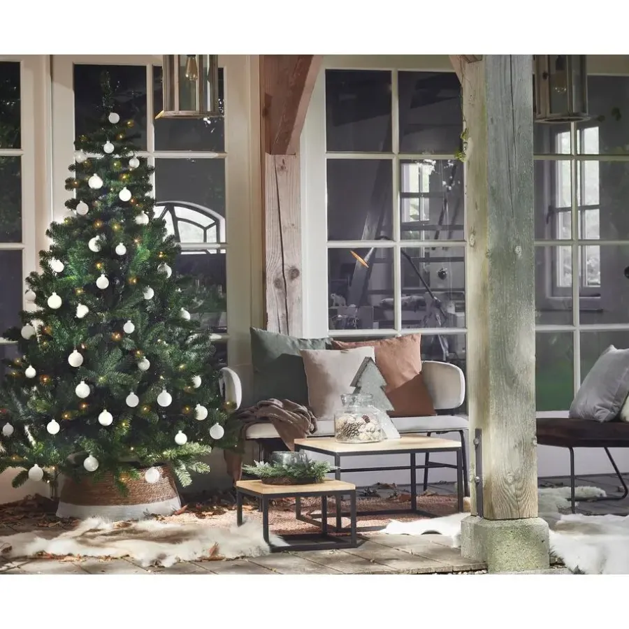 Kerstdecoratie-Mica Decorations Kerstboomrok H26 x Ø58 cm Zeegras Gebroken Wit