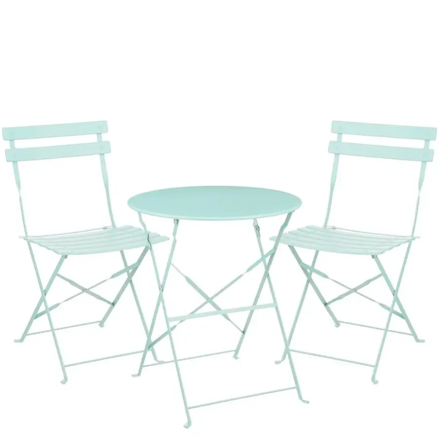 Bistro- & Balkonsets-Mica Decorations Laurence Bistro Set - Set of 3 - Metaal - Lichtgroen