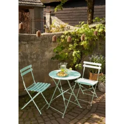 Bistro- & Balkonsets-Mica Decorations Laurence Bistro Set - Set of 3 - Metaal - Lichtgroen
