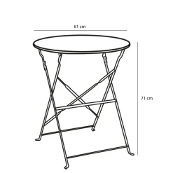 Bistro- & Balkonsets-Mica Decorations Laurence Bistro Set - Set of 3 - Metaal - Lichtgroen