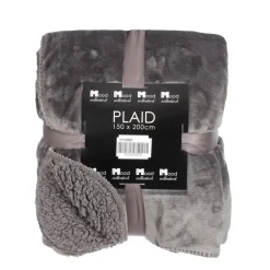 Mica Decorations Mardy Fleece Plaid - L200 x B150 cm - Antraciet