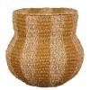 Opbergmanden-Mica Decorations Opbergmand met Deksel - H47 x Ø50 cm - Jute - Geel