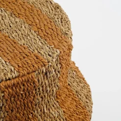 Opbergmanden-Mica Decorations Opbergmand met Deksel - H47 x Ø50 cm - Jute - Geel
