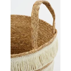 Opbergmanden-Mica Decorations Opbergmand - Set van 2 - H30 x Ø32 cm - Bruin